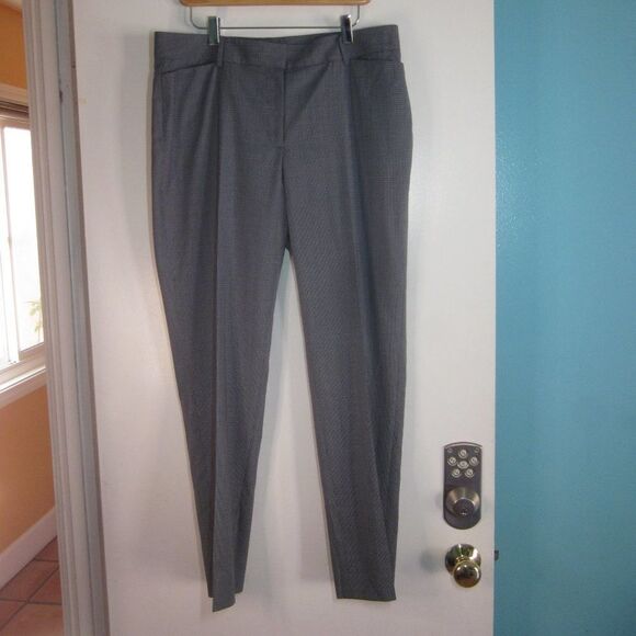 Brooks Brothers Womens Size 12 Blue Check Wool Lucia Fit Pants New Condition - Picture 4 of 13